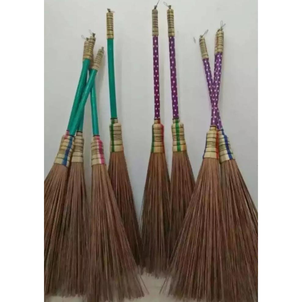 New Sapu Lidi Jumbo Gagang / Sapu lidi Taman / Sapu lidi gagang Bambu