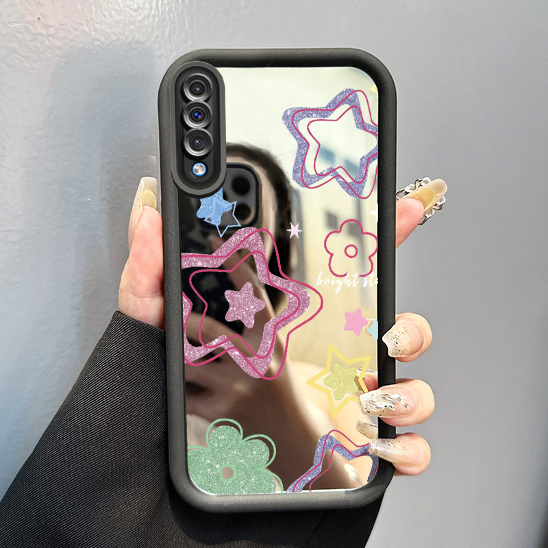 Casing Hp Samsung Galaxy A50 A50s A30s Case HP Casing pola Gambar bintang Kasing cermin Cesing Silik