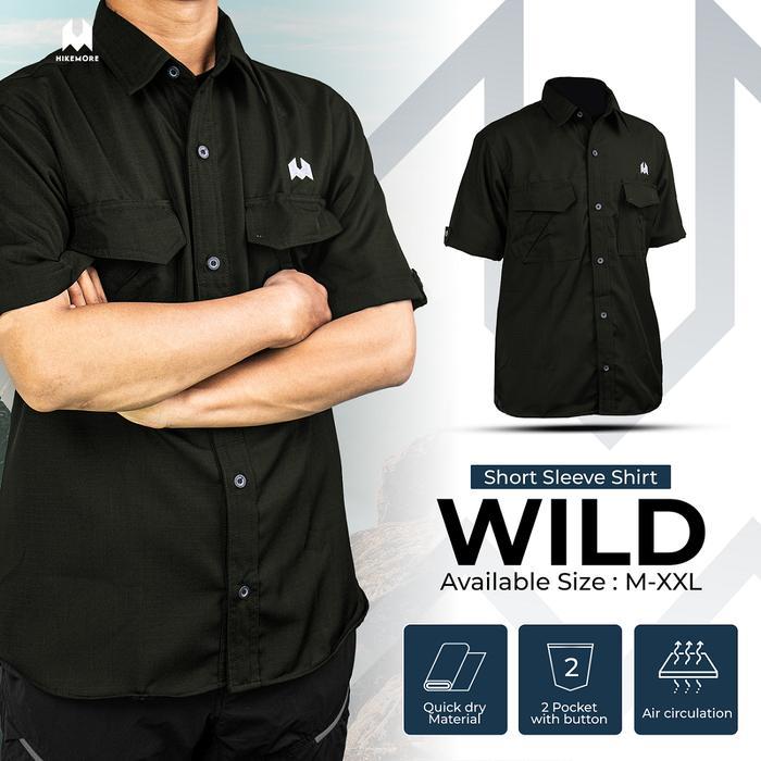 ta5x- Kemeja Lengan Pendek Hikemore Wild Casual Outdoor