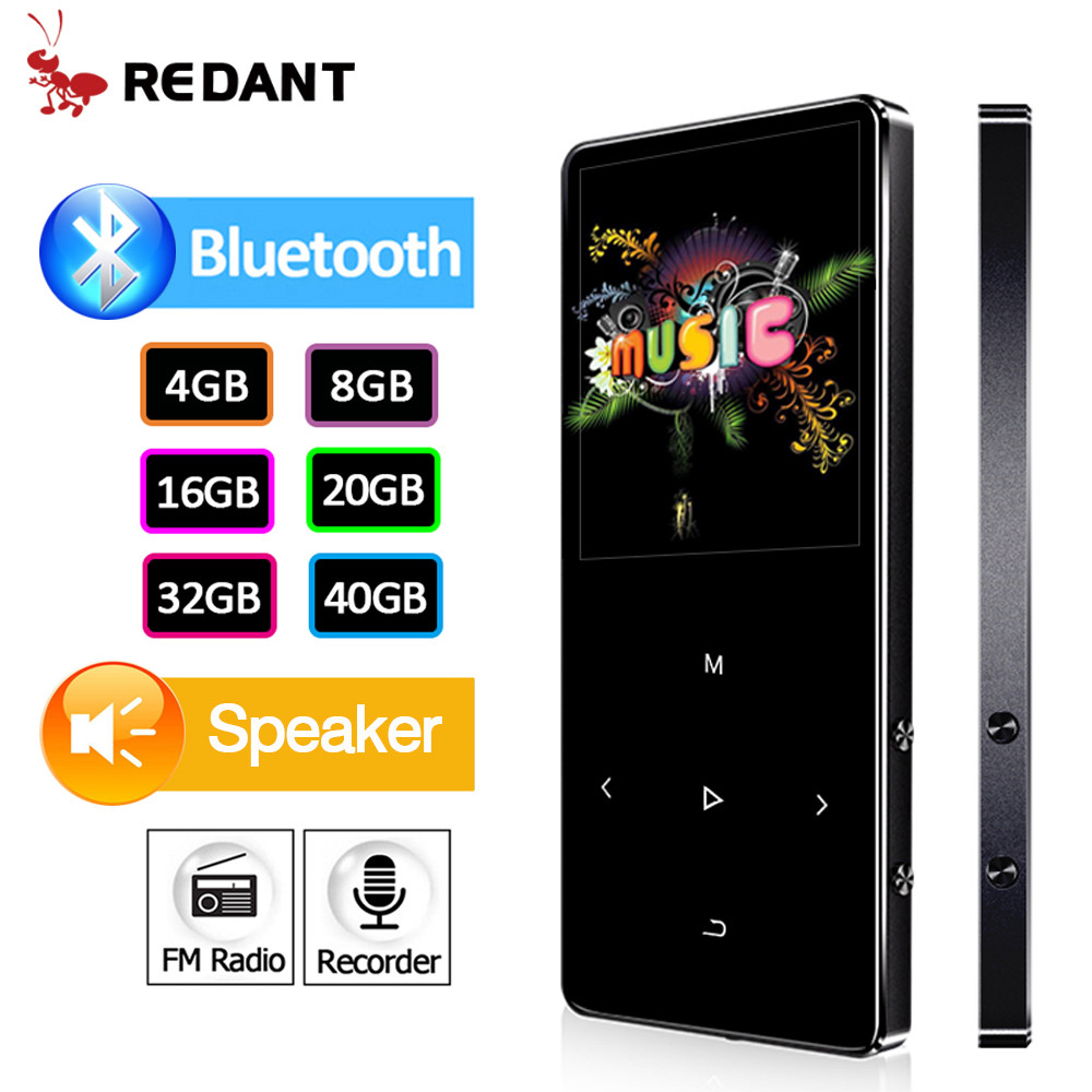 REDANT MP3 Player with Bluetooth 4.2 and 1.8 Screen touch keys hifi
