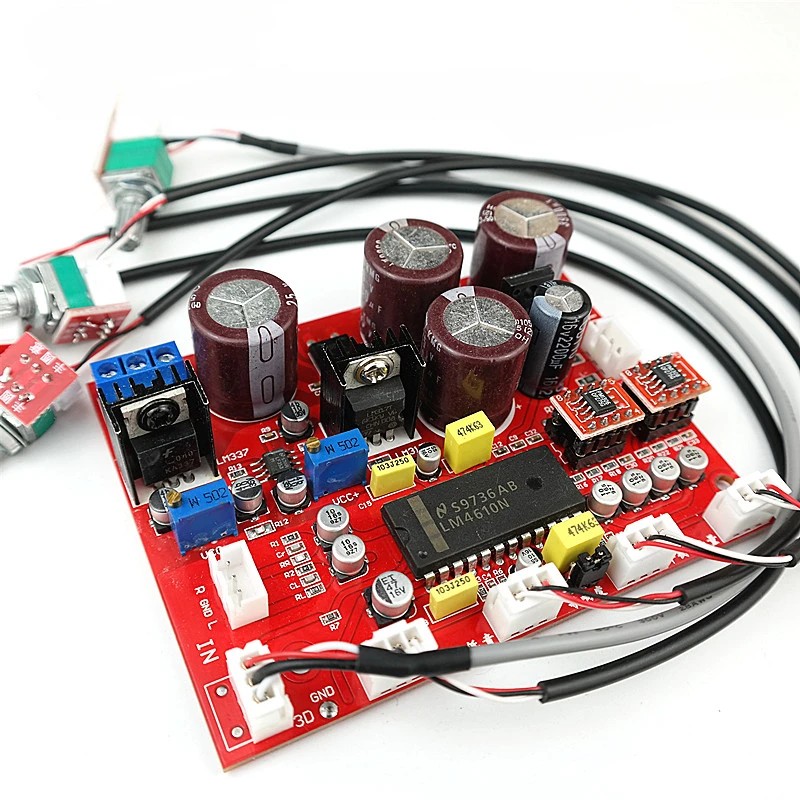 Lm4610N Hifi Fever Audio Preamplifier Tone Board Ad826 Op Amp Lf353+Lm317+Lm337 Power Supply Home