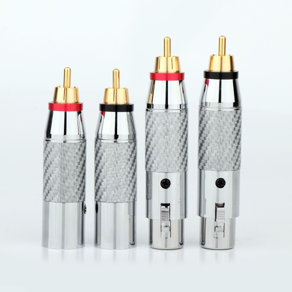 DISKON Preffair Rhodium plated XLR to RCA adapter RCA male to  XLR male female adapter XLR to RCA Fe