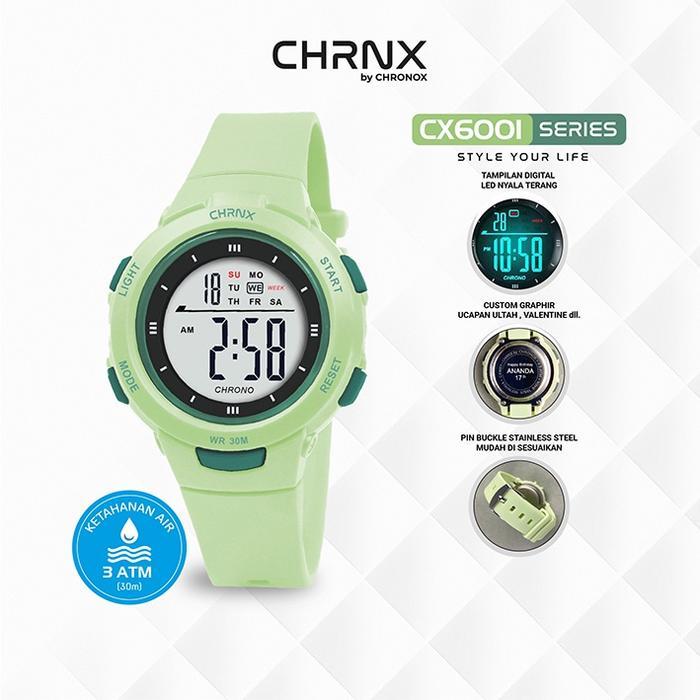 4ijp- Chrnx By Chronox Jam Tangan Digital Unisex Pria Wanita - Cx6001 Rubber Watches