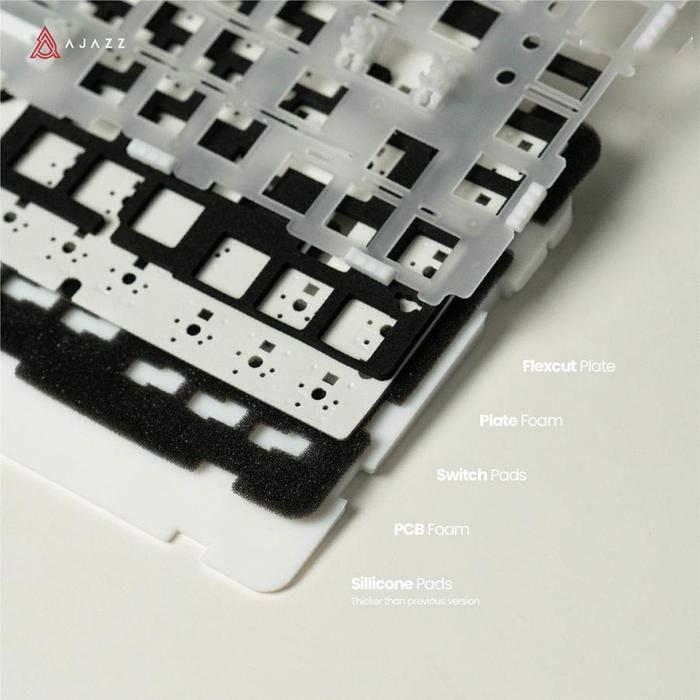 Ajazz Ak820 Ak-820 Monochrome V2 Gasket Mount Mechanical Gaming Keyboardsale
