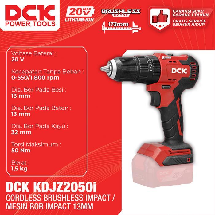 sge9- Dck Cordless Brushless Impact Drill / Mesin Bor Impact Torsi / Mesin Bor Tembok