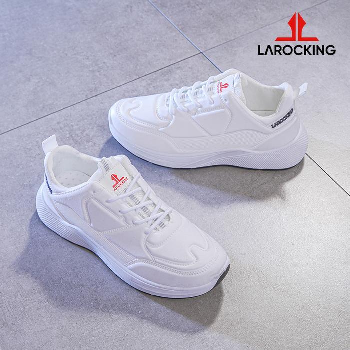 swte- Larocking - Zavyr Hitam Putih Polos Biru Abu Sepatu Sneakers Running Gym Shoes Outdoor