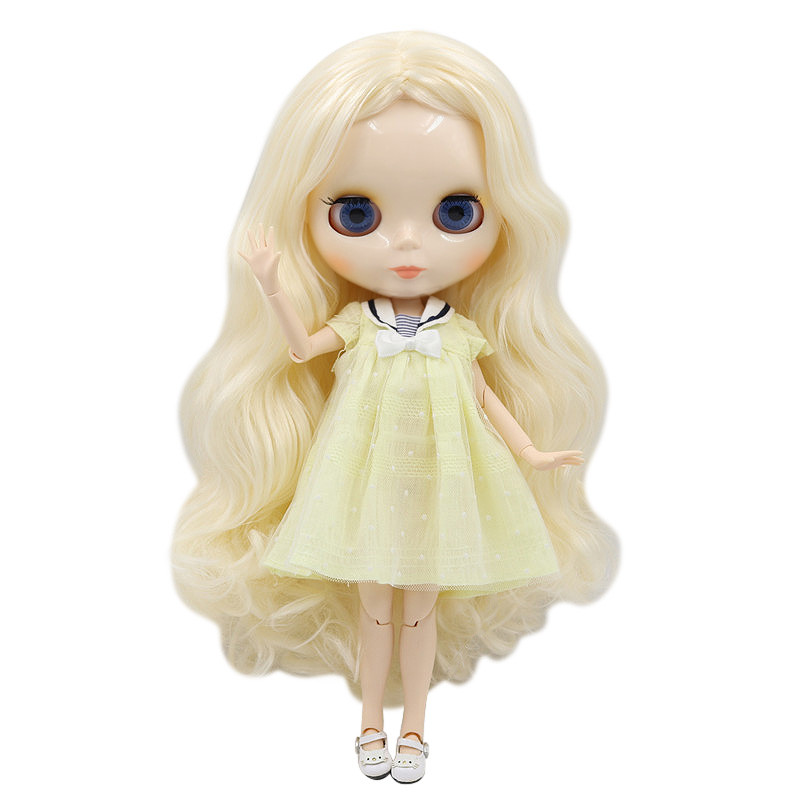 ICY DBS Blyth Doll 30cm 1/6 BJD Toy Joint Body with Hands Glossy Face with Big Breast Different Hair