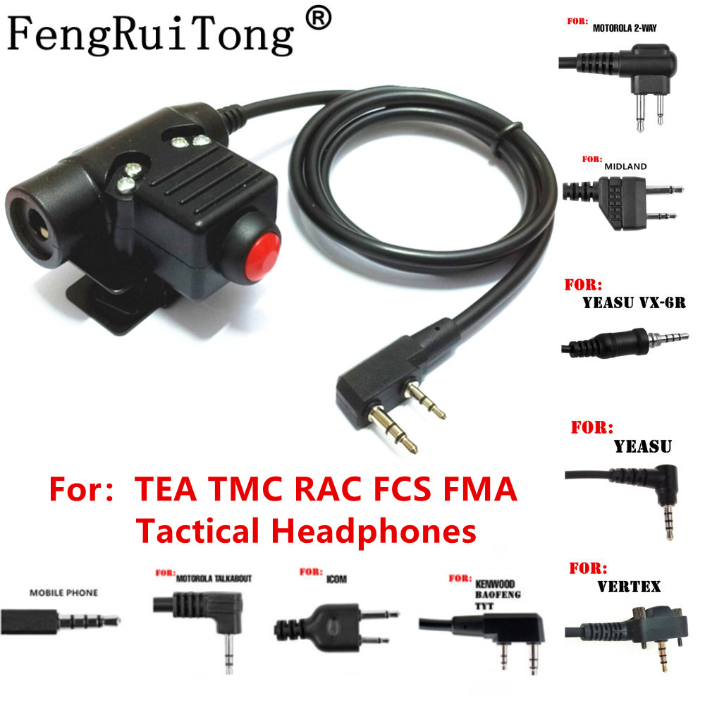 Tactical U94 Ptt Headset Accessory Ptt For Tea Tmc Rac Fcs Fma Tactical Headphones For Motorola