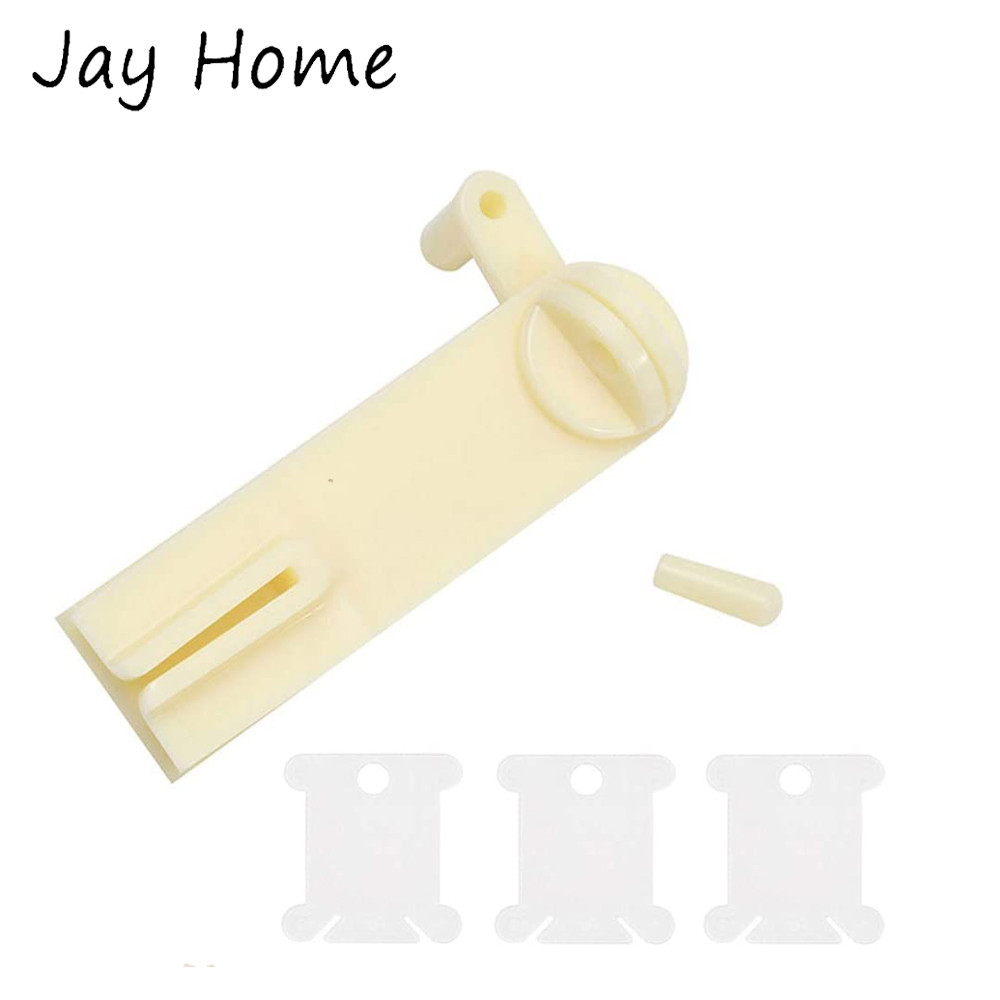 Plastic Floss Bobbins with Floss Bobbin Winder Cross-Stitch Card Thread Holder DIY Embroidery Floss 