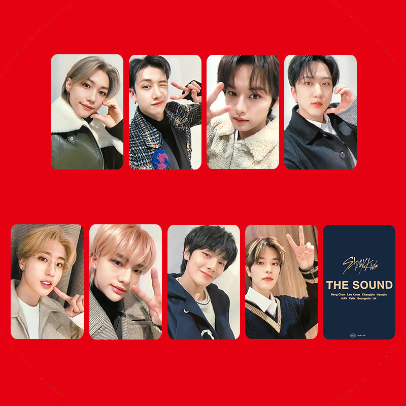 8pcs/set Kpop Stray Kids Lomo Cards THE SOUND New Album Boys Photocards Straykids Photo Card Postcar