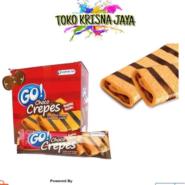 (ORIGINAL) HYA SIANTAR TOP DEO GO CHOCO CREPES NETTO 9 GR X 24 PCS CHOCOLATE COKLAT CRISPY SNACK