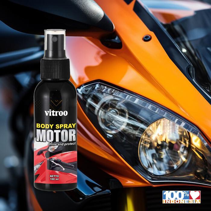 Vitroo Body Spray Pengkilap Body Dashboard Cat Motor dan Mobil Semi
