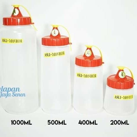 Botol Kecap Jumbo Besar Owl Plast 1L 1000ML Plastik Transparan Tebal Awet Murah Kuat Hijau Merah Dre