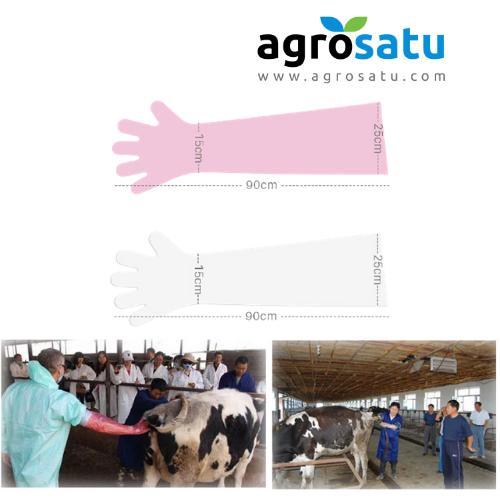 Plastik Glove Ib 5 Jari - Sarung Tangan Plastik Inseminasi Ib Sapi Original