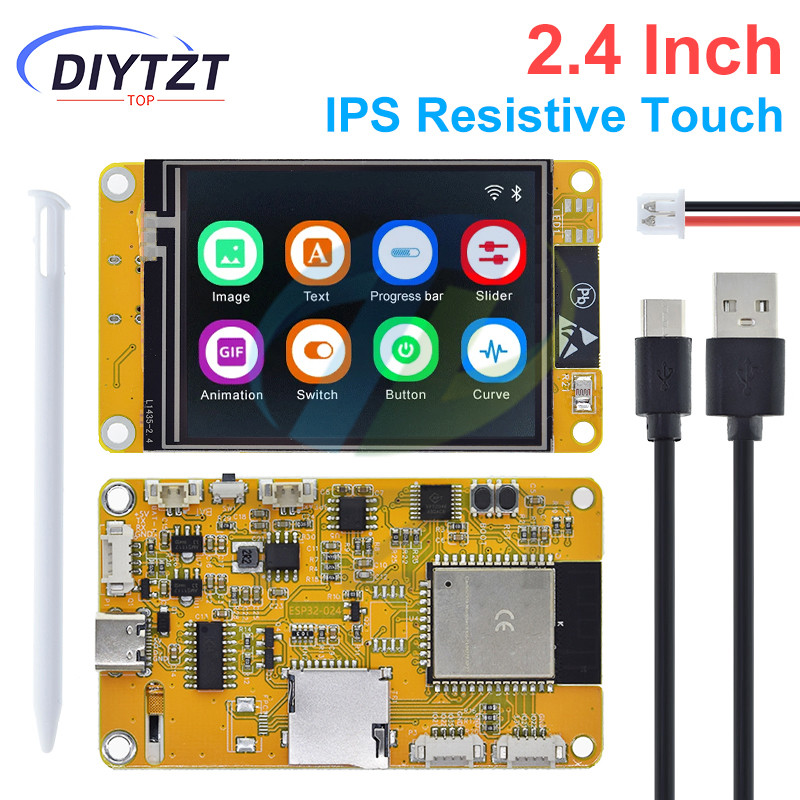Diytzt Esp32 Lvgl Wifi&Bluetooth Development Board 2.4 Inch Lcd Tft Module 240*320 Smart Display