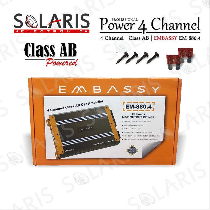 POWER MOBIL EMBASSY 4 CHANNEL EM-880.4 CLASS AB ORIGINAL