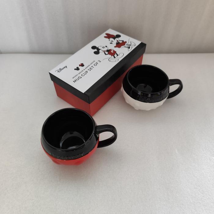 original Le Creuset stoneware Set of 2 Mickey Minnie cup mug 380ml
