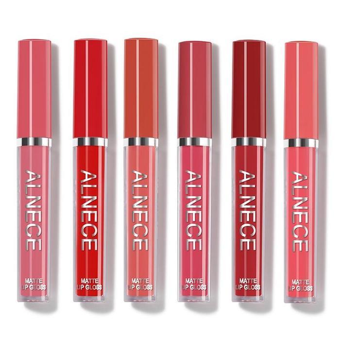 New ALNECE#001 Lasting Glossy Lipgloss 6-pack Liquid Lipstick Gloss Lipstik