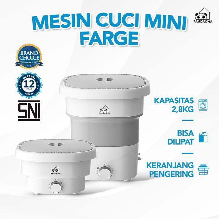 Pandaoma Mesin Cuci Mini Farge Mesin Cuci Lipat Mesin Cuci Mini Portable Kapasitas 2,8kg
