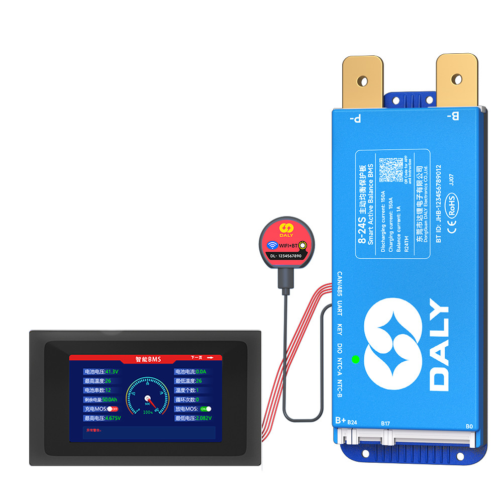 Daly BMS WiFi Active BMS 250 amperios for Lifepo4 4S 8S 24S 100A 150A 200A 500A Active Balance 1A