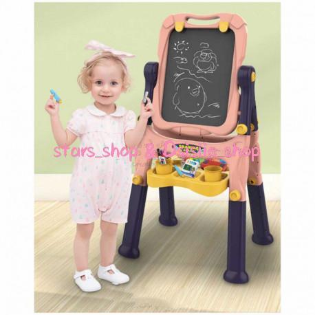 KIDDY STAR ARTIST EASEL BOARD 2IN1 PINK & GREEN ORIGINAL / MELUKIS KODE 189