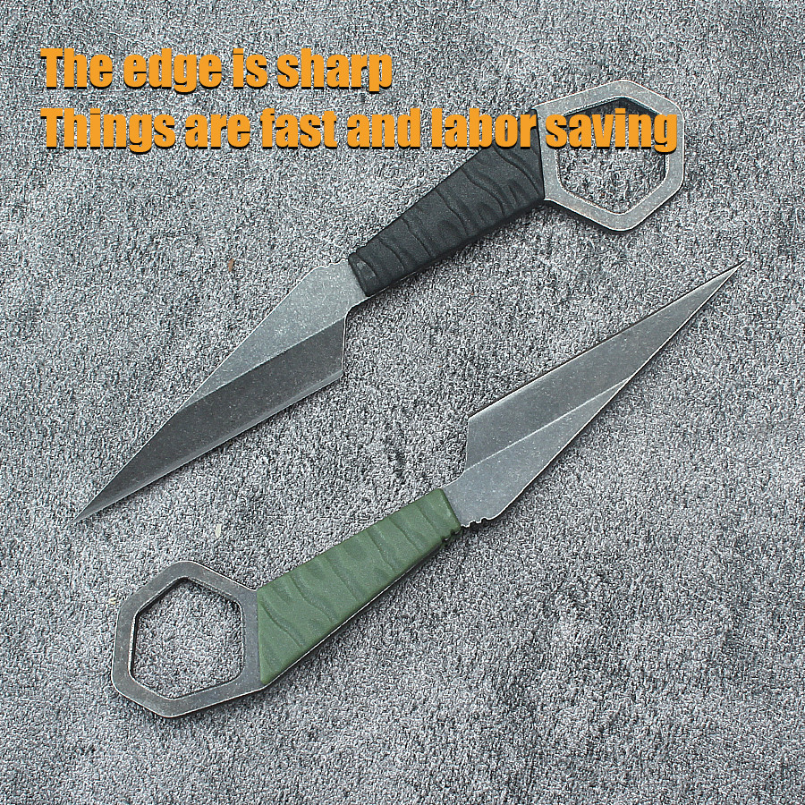New EDC Pocket Knife Necklace Knife Multifunctional Tactical Knife K Sheath Portable Camping Knife