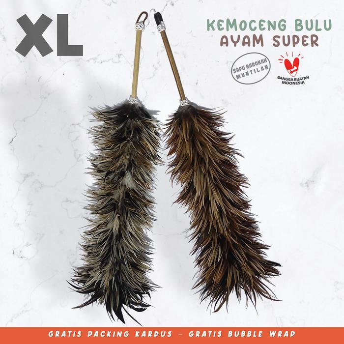 Kemoceng Bulu Ayam Asli Tebal Super Premium Terlaris