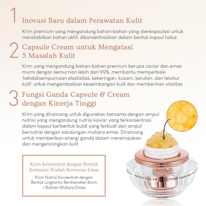 mjm [Holika Holika] Prime Youth Gold Caviar Cream ( Kaviar Krim Emas ) Wajah Pelembab Moisturizer