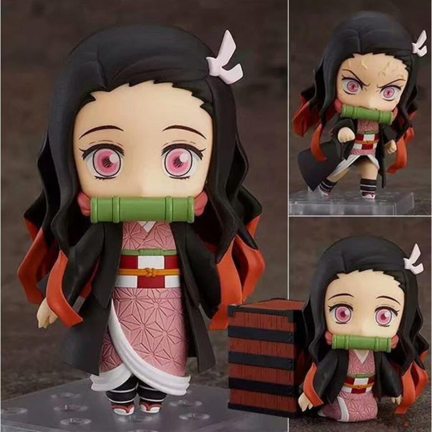 10cm Kamado Tanjirou Demon Slayer Kimetsu no Yaiba Kamado Nezuko 1194 1194# Action figure toys doll