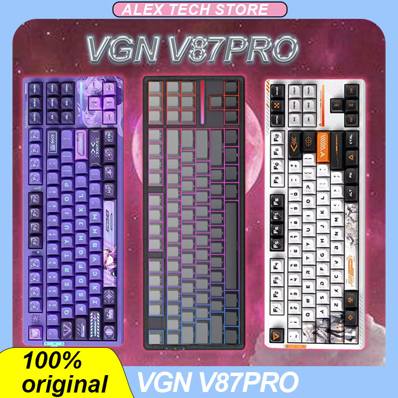 VGN V87PRO Mechanical Keyboard Tri-Mode Wireless Bluetooth Hot Plug Gasket RGB Customized Low latenc