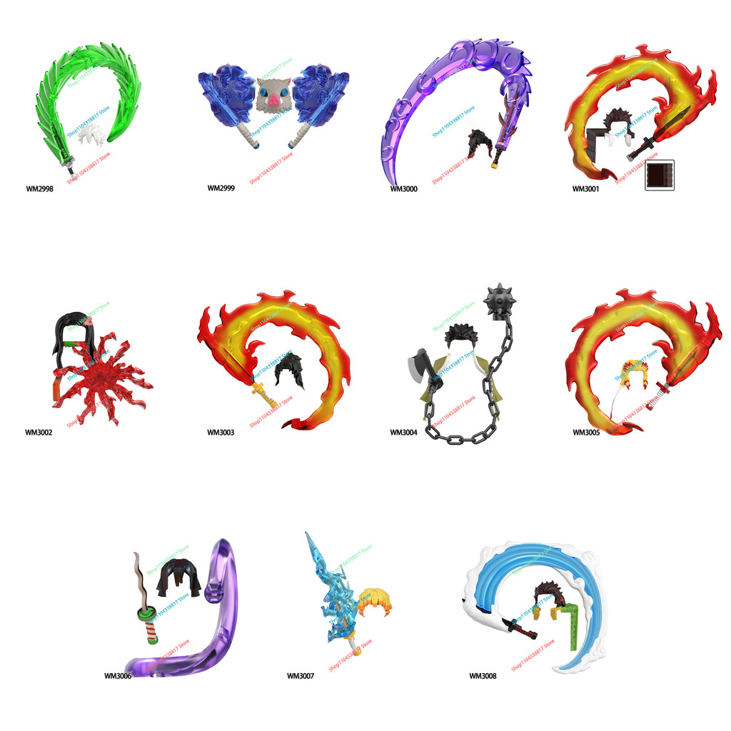 WM Blocks WM6218 WM2998 WM3008 Anime Cartoon TV Toys Bricks Dolls Building Blocks Tanjirou Nezuko