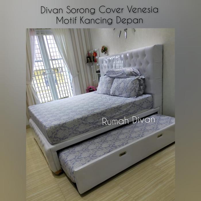 Divan Sorong Cover Venesia Kancing Depan Uk.160X200 (Uk.100/120*180)
