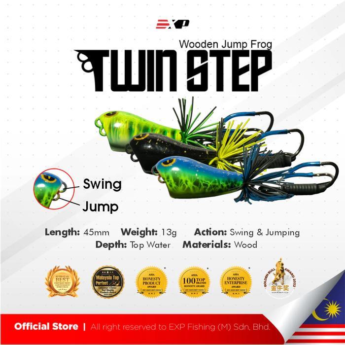 EXP TWINSTEP JUMP FROG WOODEN FROG SOFT FROG UMPAN PANCING KUMPAN CASTING UMPAN GABUS
