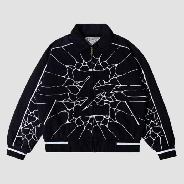 EVILSPIRIT VARSITY JACKET - HAYDEN UNISEX Jaket Pria Baseball Zipper Tebal Bordir Fleece