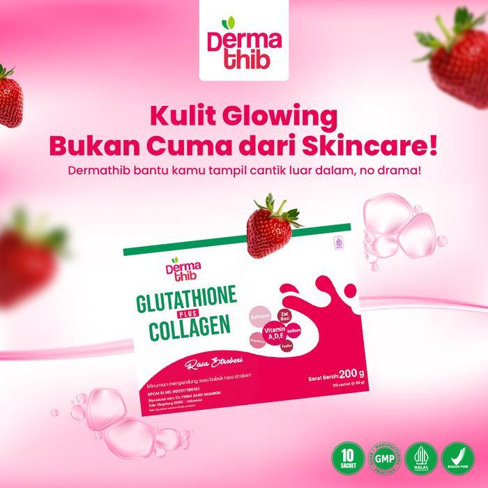 SALE Dermathib Collagen Drink - Minuman Collagen Pemutih Badan Dan Wajah Kolagen Stroberi Dermathib