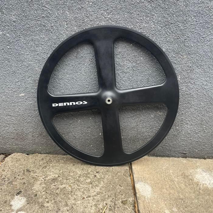 WHEELSET SEPEDA FIXIE DENNOS 700C DEPAN 4SPOKE BLACK
