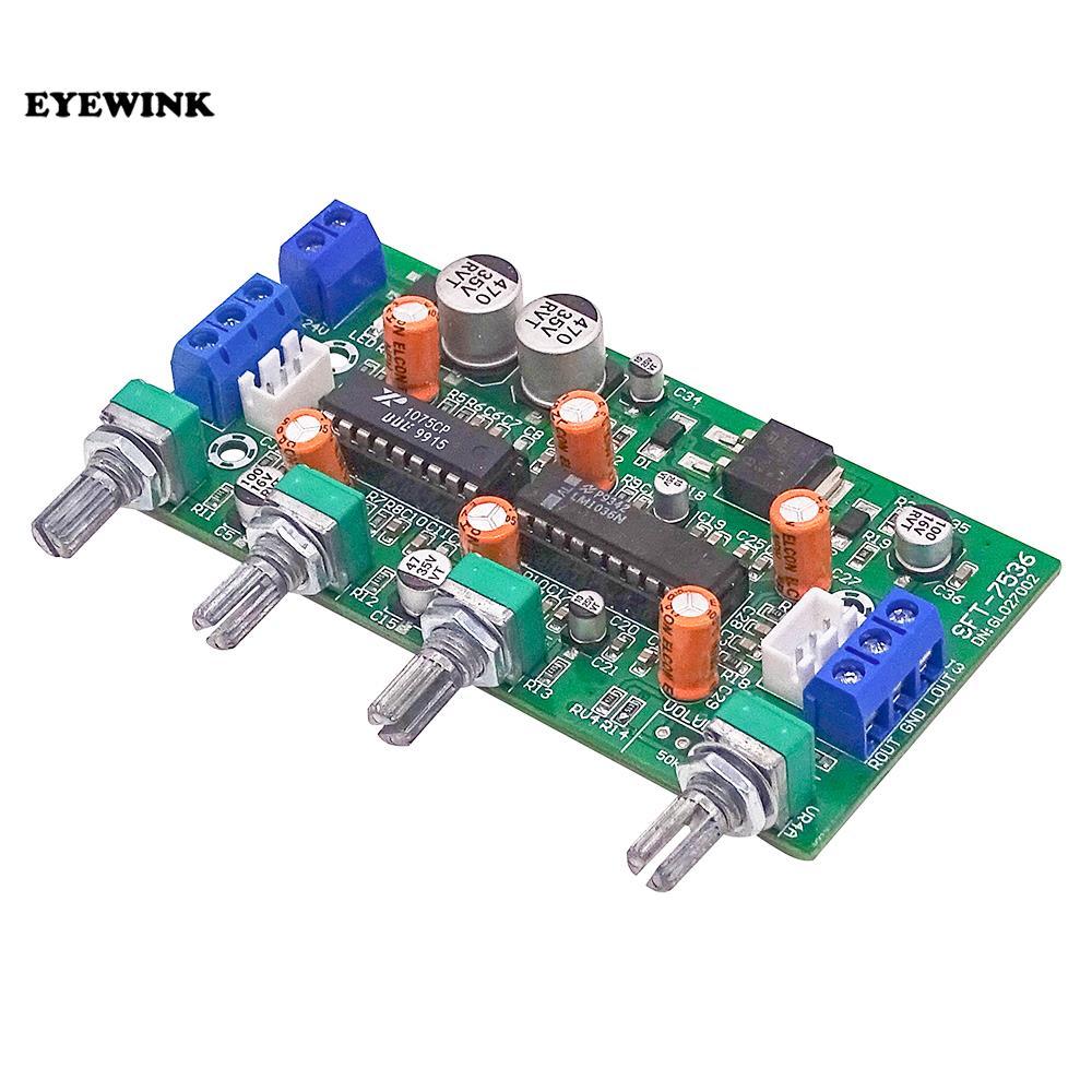 Amplifier Preamplifier Tone Board XR1075+LM1036 Home Theater Preamp With Tone Control DIY Sound Spea