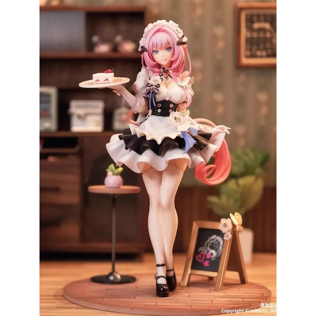 24cm Honkai Impact 3 Genshin Impac Anime Figure Maid Attire Elysia Ganyu PVC Action Figure Collectib