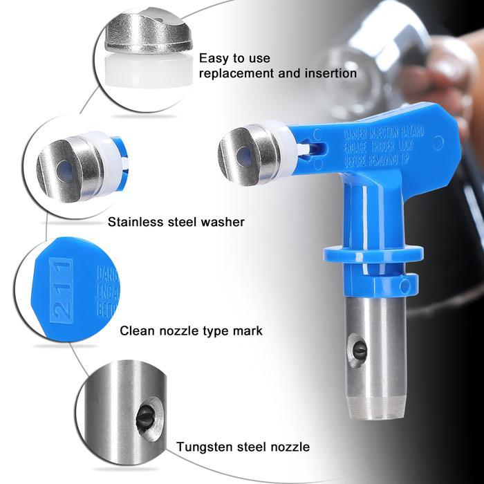 Airless Paint Nozzles Set Reversible Spraying Machine Tips Airless Paint Sprayer Nozzle Kit Airless