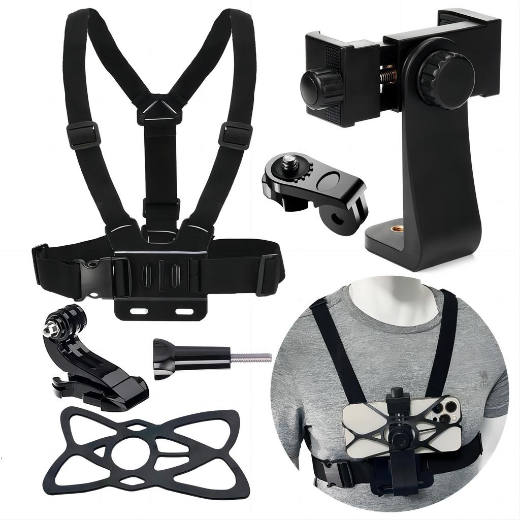 Phone Holder Chest Strap Mount Belt For Mobile Clip 360 Chest Strap