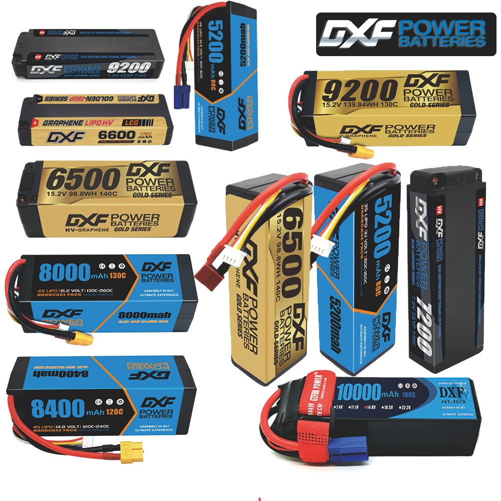 2Pcs Dxf 2S 3S 4S 6S Lipo Battery 8400Mah 9200Mah 10000Mah 6500Mah 8000Mah 7000Mah 6200Mah 5200Mah