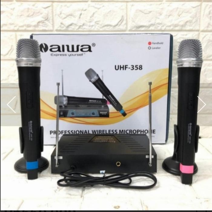 Mic Wireless N Aiwa Uhf 358 Original Naiwa 358 Ready