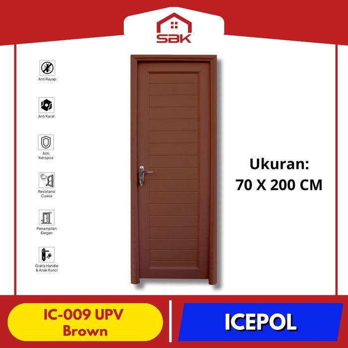 Pintu Kamar Mandi Pintu UPVC 70x200 Full Panel Icepol