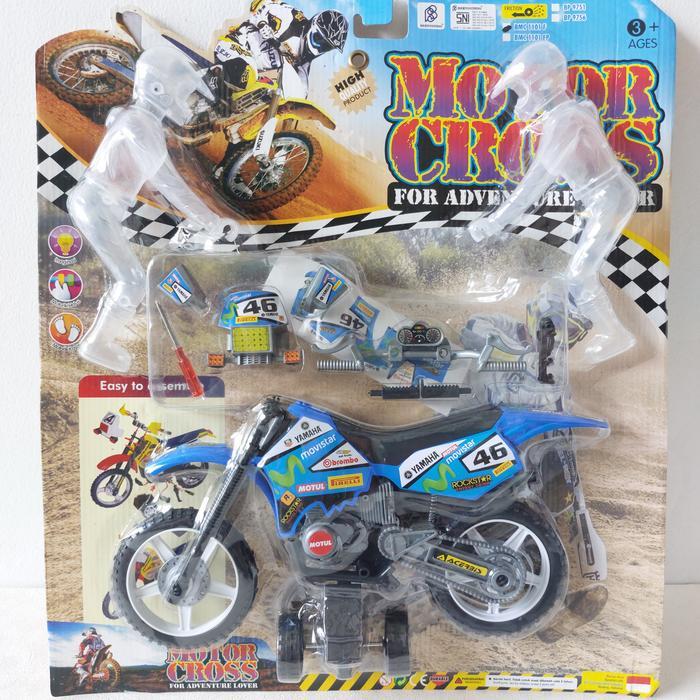 Mainan Motor Cross Rakit Besar Moto Trail Edukatif Anak Laki