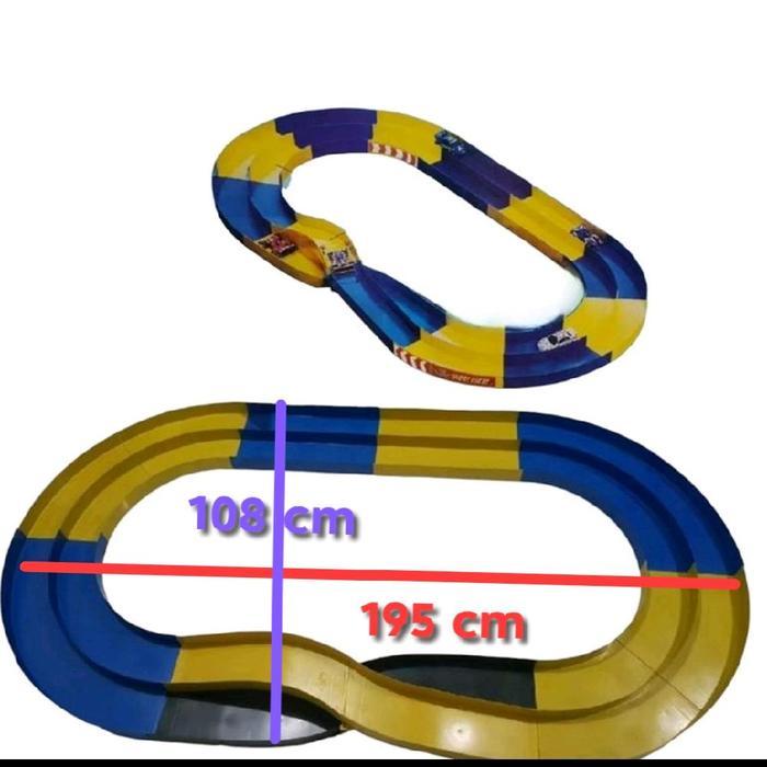 TRACK TAMIYA JALANAN TAMIYA 2 JALUR WARNA KELILING 4.35 METER SIRKUIT MOBIL MAINAN TAMIYA