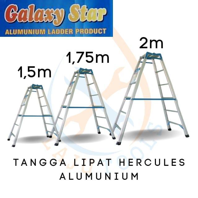 ><><><] GALAXY STAR Tangga Lipat Aluminium HERCULES (TEBAL & KUAT)
