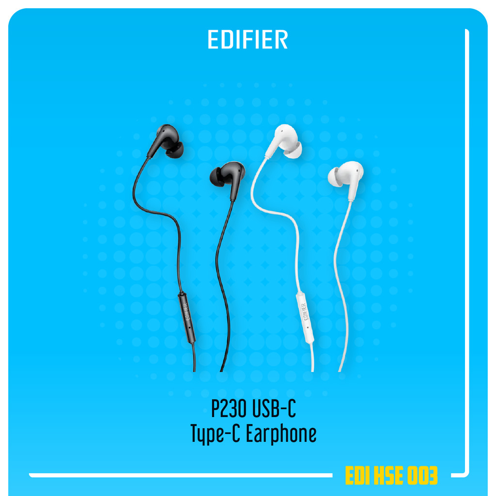 Edifier P230 USB-C IP54 Hi-Res Audio Wired Type-C Earphone Headset