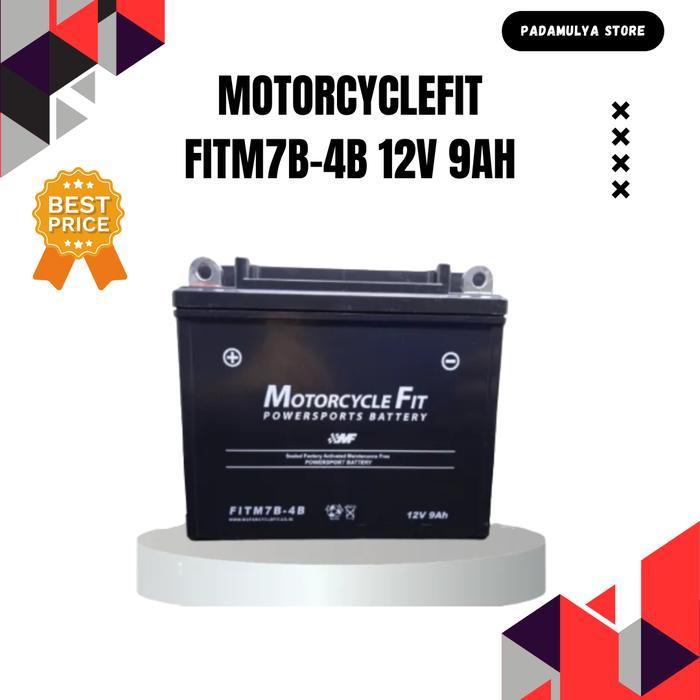 Aki Motor Fitm7B-4B 12V 9Ah Gm7B-4B Yamaha Nouvo Scorpio Honda Tiger