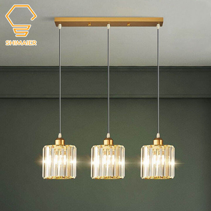 Lampu Gantung Minimalis Bulat 3 in 1 Lampu Kristal Lampu Tidur Kamar Ruang Tamu Toko Dapur Ruang Mak