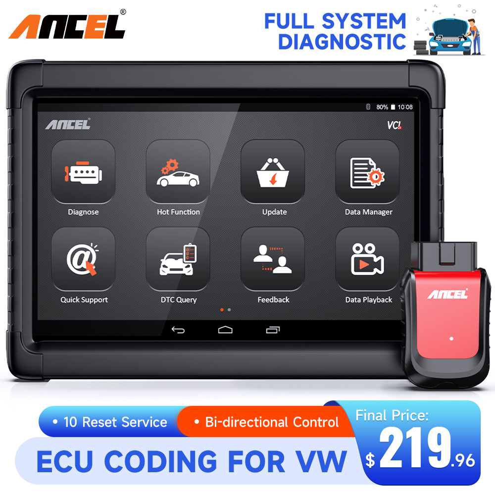 Ancel X6 OBD2 Scanner Professional ABS Airbag Oil EPB BMS Reset OBD 2